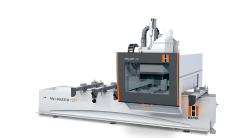 Die PRO-MASTER 7017 performance - das CNC Bearbeitungszentrum für die Plattenbearbeitung CNC Maschine von Holzher: Hoch-Produktiv durch effiziente Pendel Bearbeitung