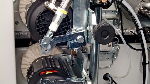 Schwabbelaggregat für die Holzher Lumina Industry Serie Polieren, bis es glänzt - Schwabbeln für Holzher Kantenanleimmaschinen
