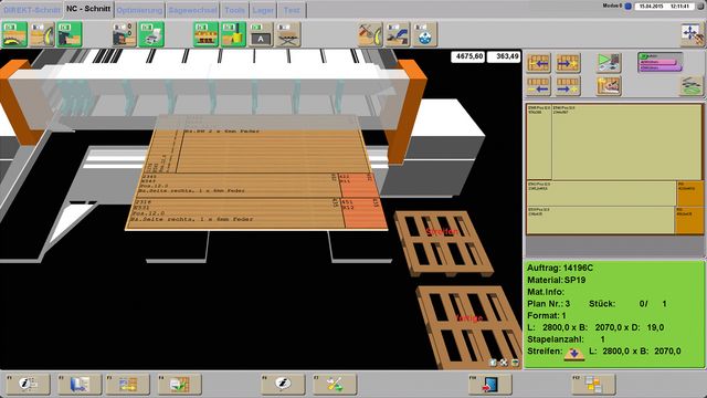 Graficzny interfejs użytkownika 3D do intuicyjnej obsługi i funkcji obsługi maszyny
