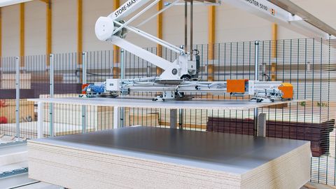 HOLZ-HER STORE-MASTER Panel storage system Intelligent panel store manipulator for careful material handling